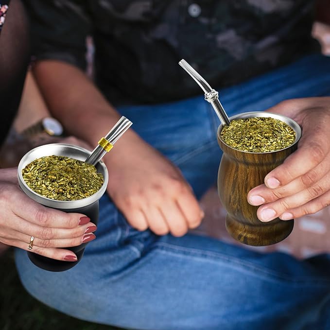 Yerba Mate Cup Set 3pc Stainless Steel