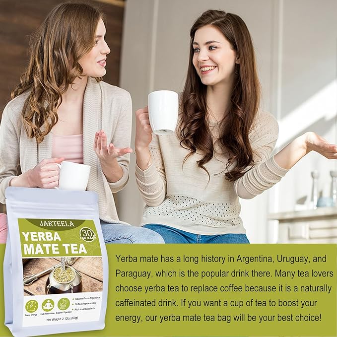 Yerba Mate Tea Bag, 2g x 30 Count - Unsmoked Mate Tea from Argentina - Yerba-mate Tea Bags for Relaxation