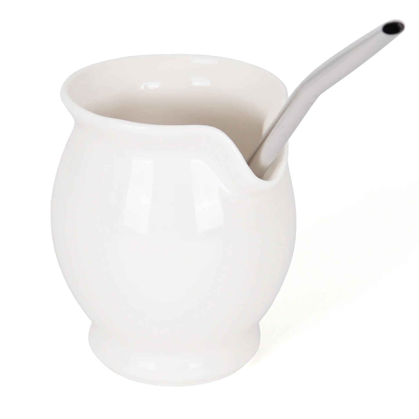 Modern Yerba Mate Gourd and Bombilla Set