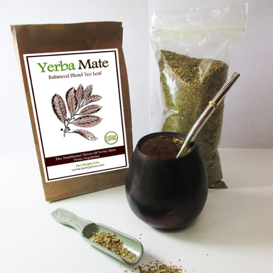 4 Pc Argentina Yerba Mate Tea Gourd Cup Straw Bombilla 6 Oz Leaf Bag Kit Combo